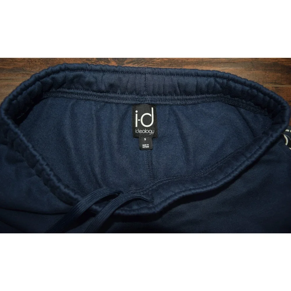 ID Ideology Men's Small Fleece Shorts 2-Pocket Drawstring Waist Deep Indigo Sea - Picture 5 of 8